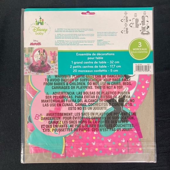 Disney Minnie Mouse Table‎ Decorating Kit Lot of 4 Birthday Party Decorations - Picture 8 of 9